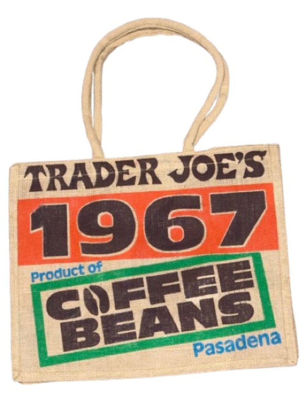 TRADER JOE'S *NWT* Coffee Beans 1967‎ Limited Edition Burlap Tote Bag | Sz 17"
